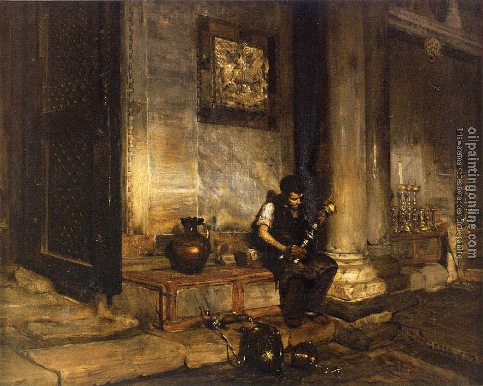 Chase, William Merritt - Interior of the Baptistry at St Mark